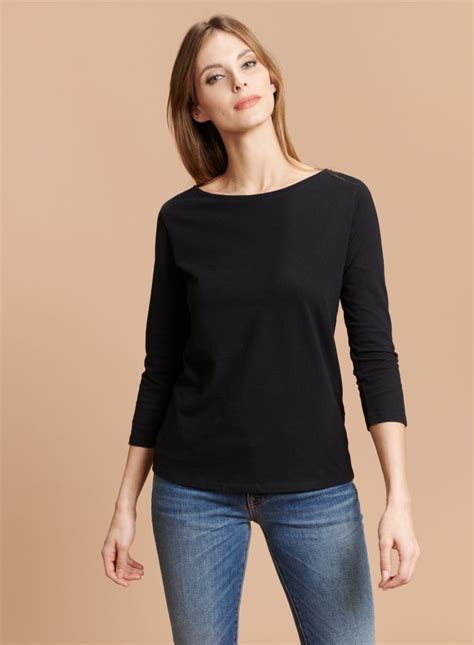 Boat Neck Silk Touch T Shirt Majestic Filatures