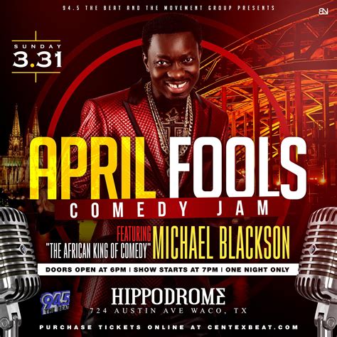 michael blackson april fools comedy show tickets in waco tx united states