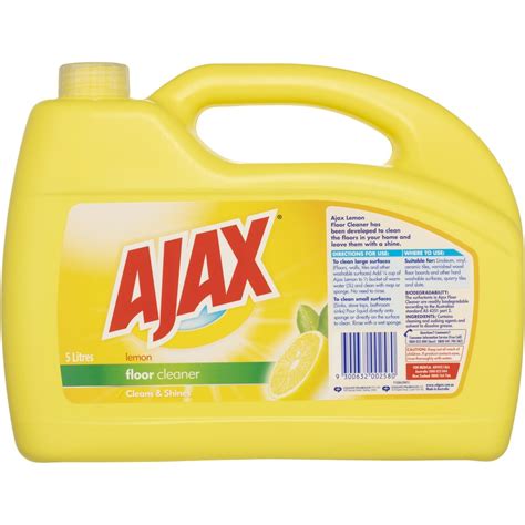Ajax Multi Surface Floor Cleaner 5l Value Refill Pack Lemon Citrus