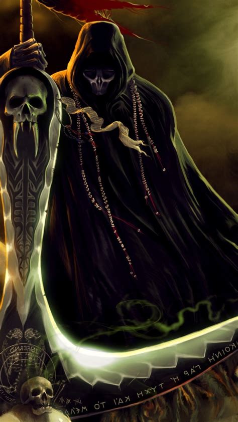 Wallpaper Grim Reaper Underground Scythe Skulls Dark Resolution