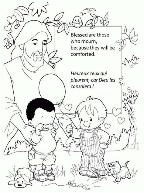 Explore The Teachings Of Jesus With Beatitudes Coloring Pages