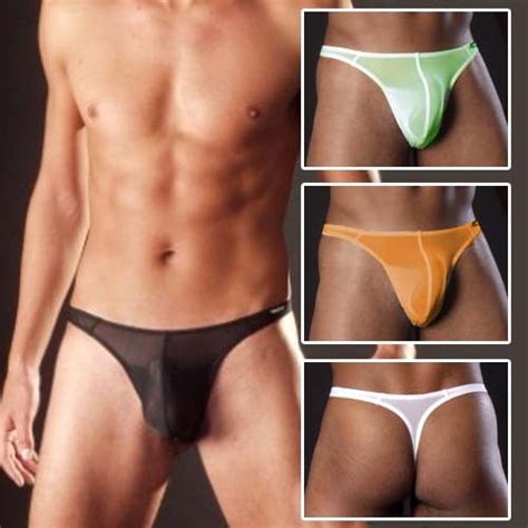 Mens Sexy Pouch G String Thong Underwear Briefs Mu