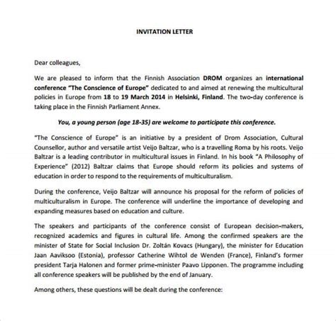 Citizens of the republic of mozambique who have diplomatic or official passports can enter the russian federation without visa and stay there during the period of passport's validity. 13+ Sample Invitation Letters - Sample Letters Word
