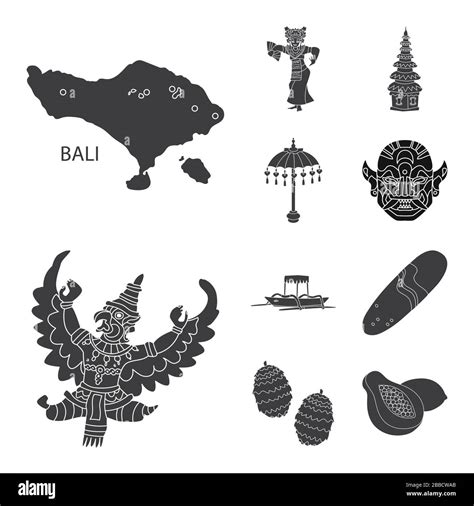 Vector Illustration Of And Traditional Logo Set Of And Bali Stock