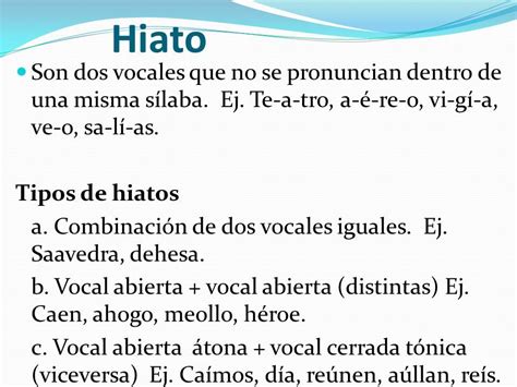 Ejemplos De Hiatos Con Dos Vocales Cerradas Opciones De Ejemplo