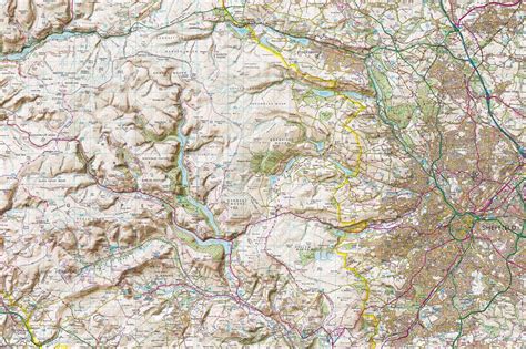 Map Canvas Personalised Ordnance Survey Explorer Map With Hillshadin