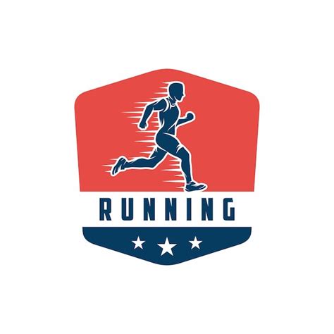 Premium Vector Running Man Silhouette Logo Design Marathon Logo