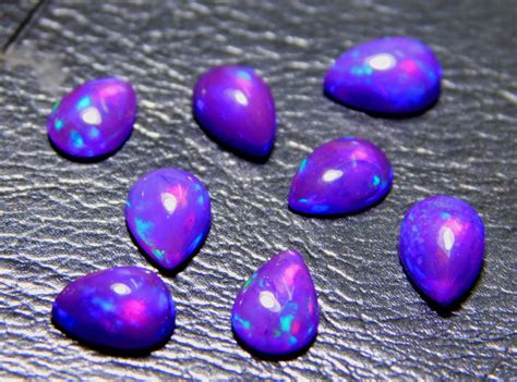 Purple Opal Natural Ethiopian Opal Pear Cabochon 5x3mm 9x7mm Etsy