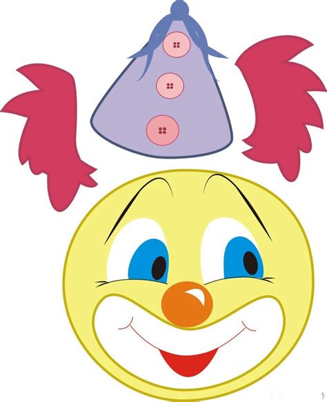 Bastelset clowngesicht zum ausschneiden enthält das bestimmt für vorlage clowngesicht. Clown basteln mit Kindern aus Tonpapier, Klorollen ...