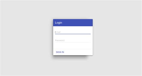 Material Design Lite Login Page Login Form Example