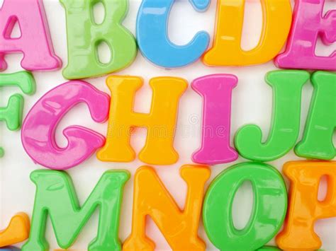 Magnetic Plastic Abc Letters Stock Photo Image Of Colored Alphabet