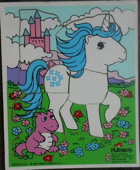 My Little Pony G1 Puzzle Majesty And Spike My Little Pony Pony