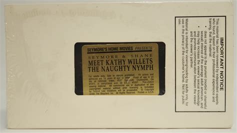 meet kathy willets the naughty nymph seymore and shane vhs cassette tape