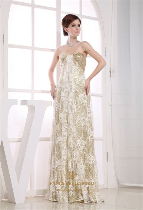 It just depends on the look that you're going for. Long Strapless Sequin Evening Dress, Strapless Empire ...