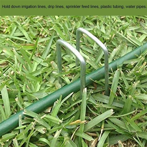 Aagut Garden Stakes Fence Ground Stake Tent Anchors Yard Metal Landscape Staples Heavy Duty