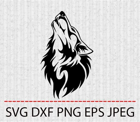 Svg Wolf Head Clipart Tattoo Vector Layered Cutfile Silhouette Image 0