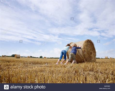 Two People Pushing Object Stock Photos And Two People Pushing Object