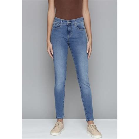 Buy Women Blue 710 Super Skinny Fit Heavy Fade Stretchable Jeans Online