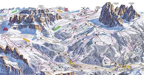 Selva Val Gardena Ski Map