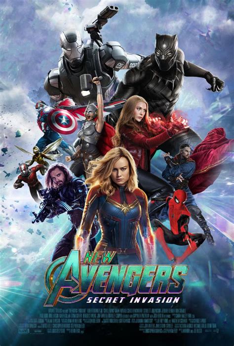 New Avengers Secret Invasion Poster Vingadores Heróis Marvel Marvel
