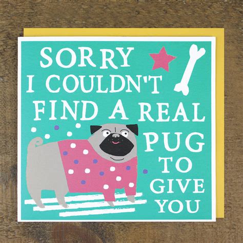 Pug Card By Zoe Brennan