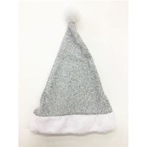 Silver Glitter Santa Hat Christmas Hats