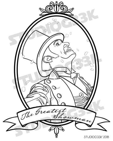 This printable coloring page shows children with various pumpkins in a fall scene. Digital The Greatest Showman Printable Coloring Sheet | Etsy