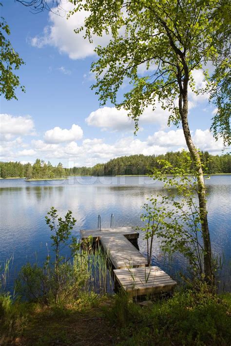 Summer Lake In Finland Stock Image Colourbox