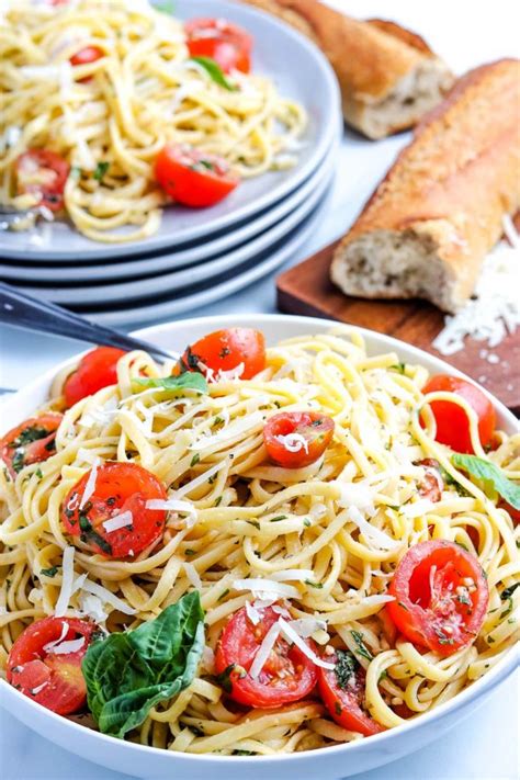 Fresh Tomato Basil Pasta Food Folks And Fun