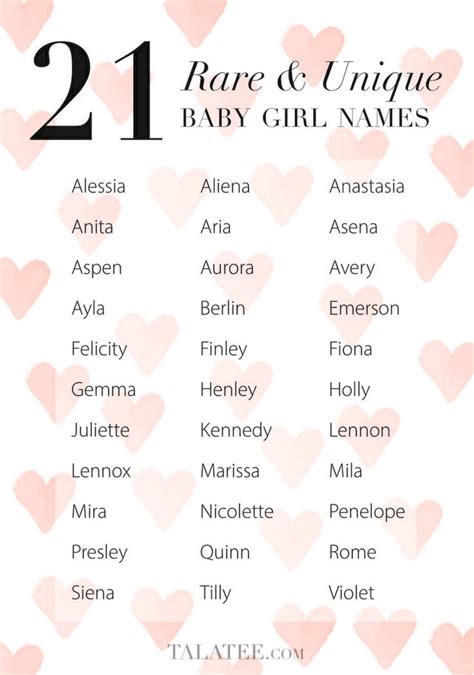 The 25 Best Unique Girl Names Ideas On Pinterest Baby Girl Names