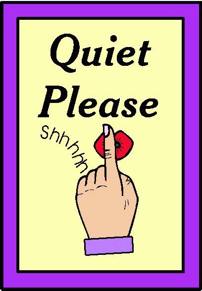 Clipart Quiet Library Signs Quiet Classroom Welcome