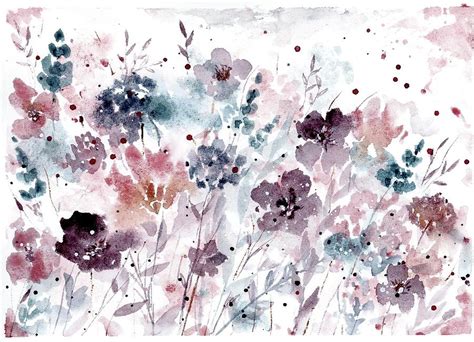 Abstract Wildflowers 1 January 2022 Painting By Rebecca Roberts Pixels