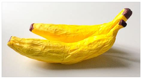 Diy Fabriquer Une Banane En Papier Make Paper Banana Youtube
