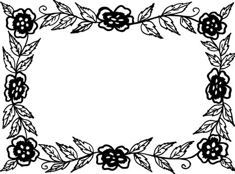 9 Rectangle Flower Frame Vector Png Transparent Svg Vol 2
