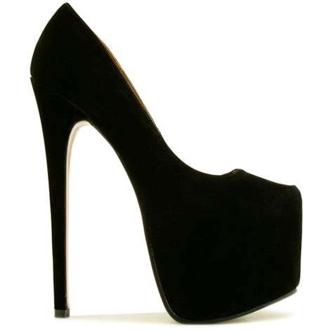 Buy Kyleigh Stiletto Heel Concealed Platform Court Shoes Black