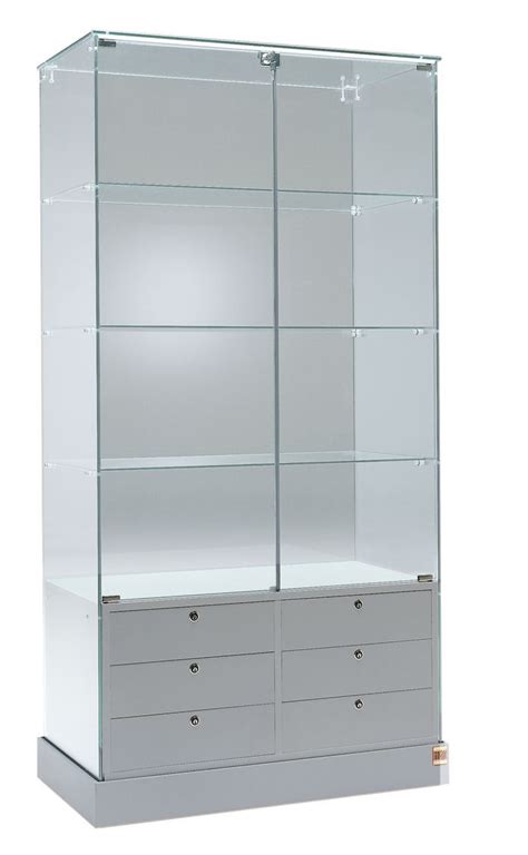 Lockable Glass Display Cabinet Showcase • Display Cabinet