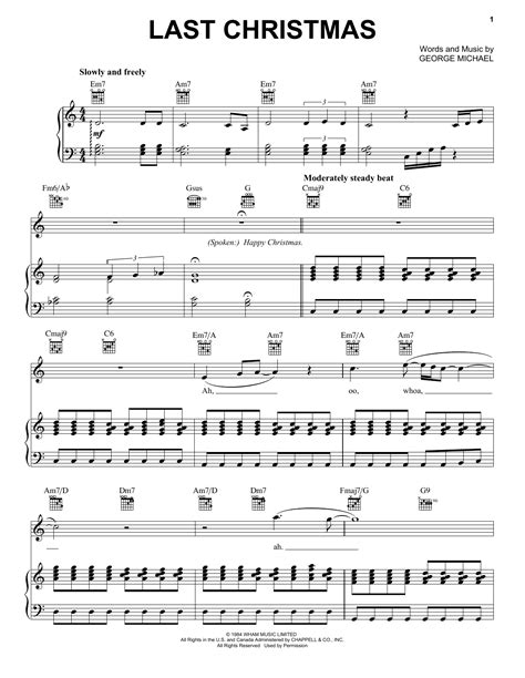 Piano solo sheet music for the beloved henry mancini song, popularized by artists like andy williams and frank sinatra. Last Christmas Sheet Music | Wham! | Piano, Vocal & Guitar (Right-Hand Melody)