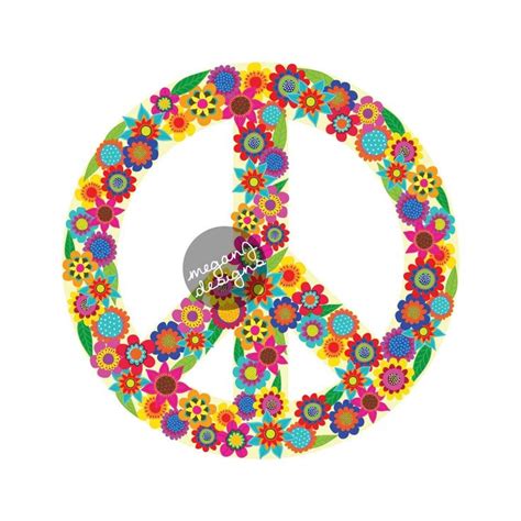 Floral Peace Sign Decal Colorful Flower Car Decal Peace Etsy Vinyl