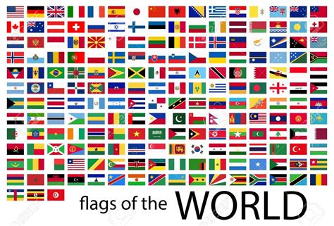 Collection Of Flags From All National Countries Of The World