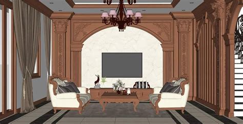 Sketchup Files Classic Livingroom Scene By Xuân Khánh 🗞️ Facebook