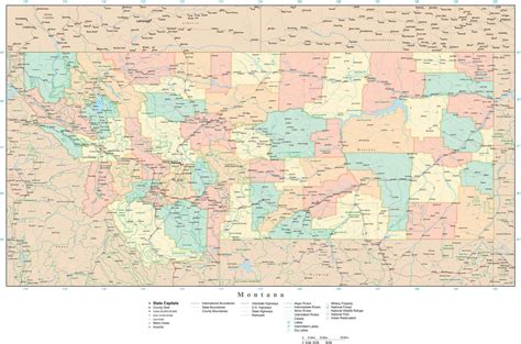 Montana Map Of Counties And Towns Interactive Map