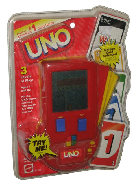 Uno 1999 Mattel Lcd Handheld Electronic Game