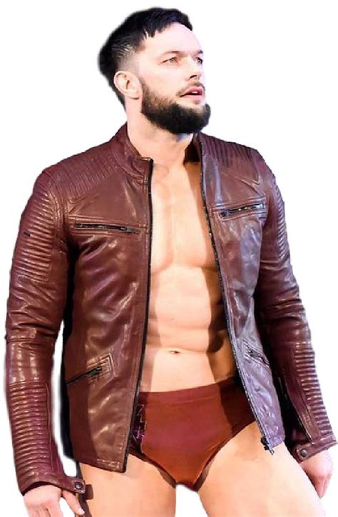 Wrestler Wwe Finn Balor Motorcycle Brown Leather Jacket