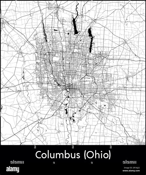 City Map North America United States Columbus Ohio Vector
