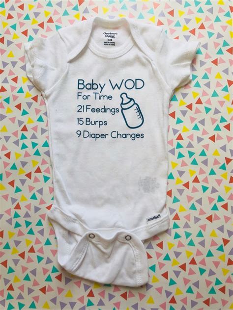 The pocket nanny can make taking care of a baby run like clockwork. Crossfit Inspired Baby WOD 21-15-9 Bodysuit, gift for new ...