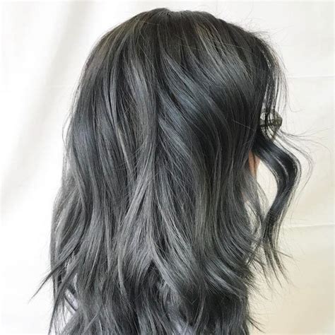 26 Dark Steel Grey Dark Grey Hair Color Grey Hair Color Silver Hair