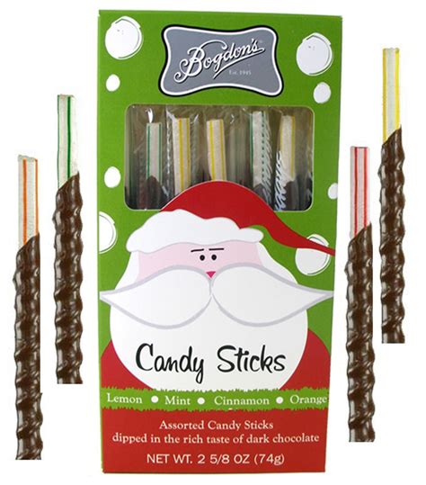 Bogdons Assorted Flavor Sticks Dipped In Chocolate Santa