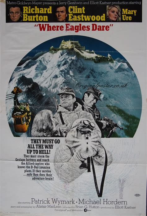Where eagles dare is set in ww ii in the bavarian alps, probably. Where Eagles Dare, Original Vintage Film Poster| Original ...