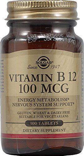Solgar Vitamin B12 Tablets 100 Mcg 100 Count Click Image For More