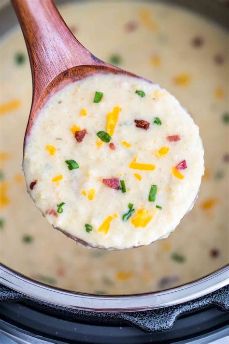 Instant Pot Cheesy Potato Soup Sweet And Savory Meals